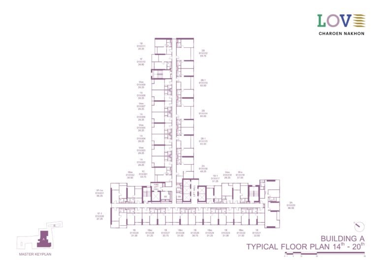 Love Charoen Nakhon｜樓層平面圖｜BUILDING A_Charoen Nakorn 29_14-20 Typical.png